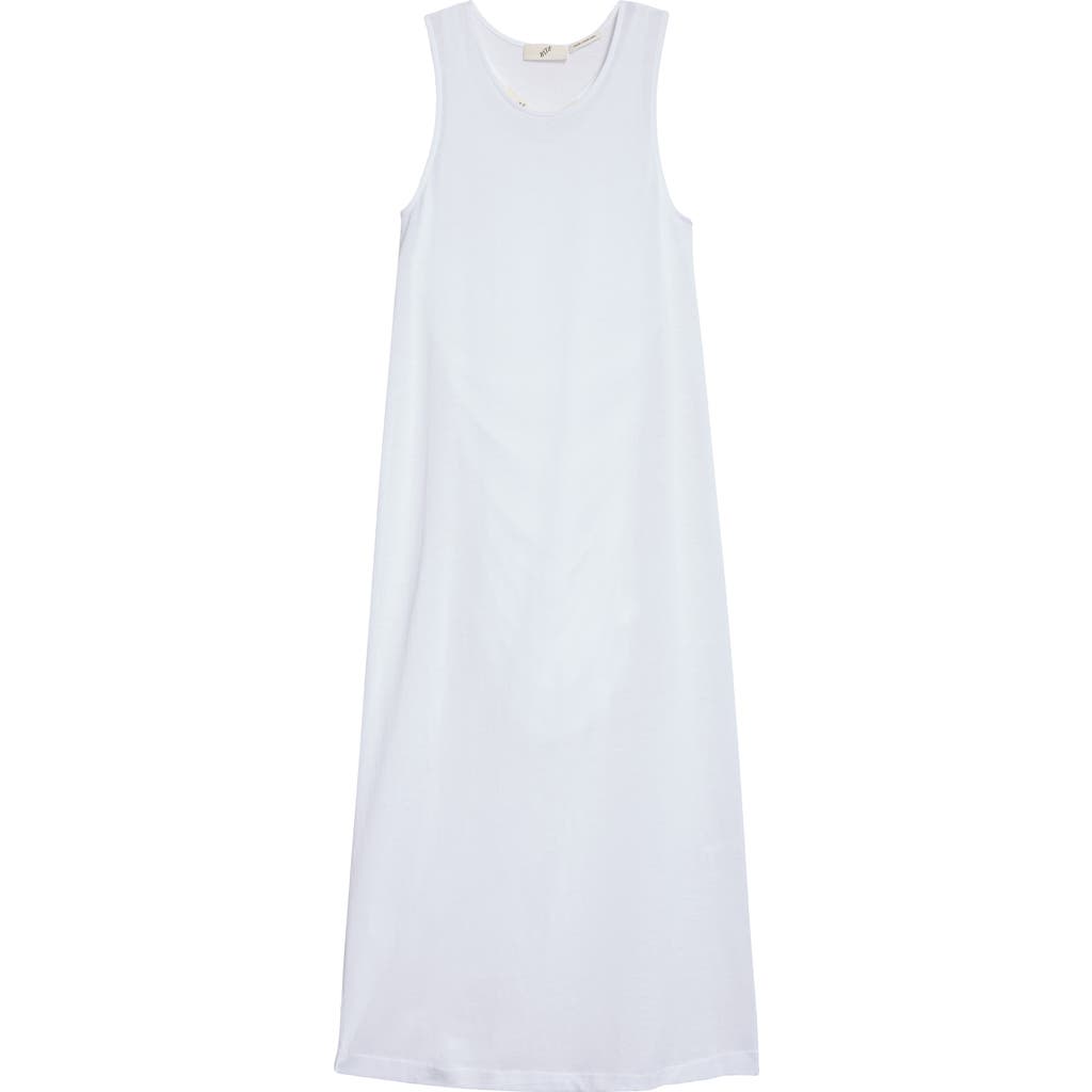 Bite Studios Romana Two-piece Layered Semisheer Tank Dress In White