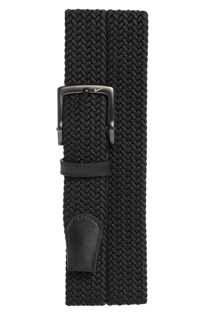 Nike Woven Stretch Belt, Main, color, Black