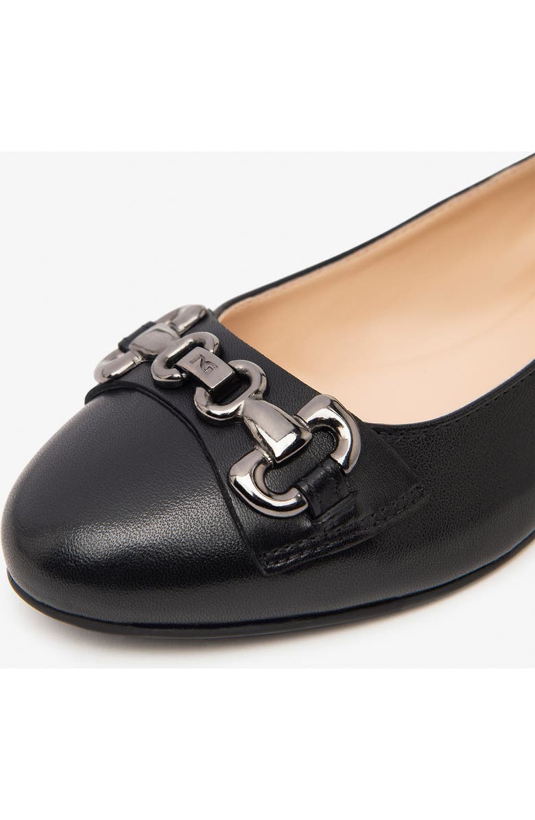 NeroGiardini Horsebit Ballet Flat, Alternate, color, Black