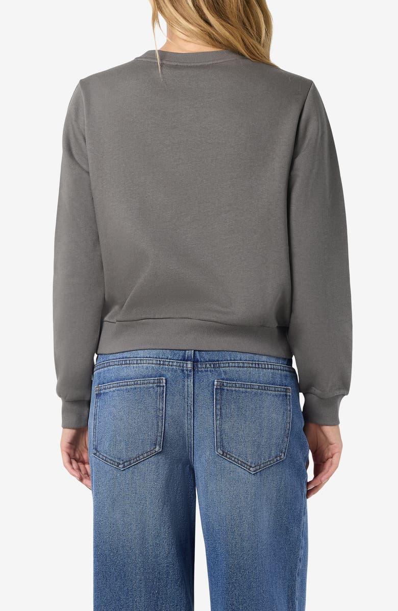 Noisy may Faith Organic Cotton Blend Jersey Sweatshirt, Alternate, color, Charcoal Gray Detail