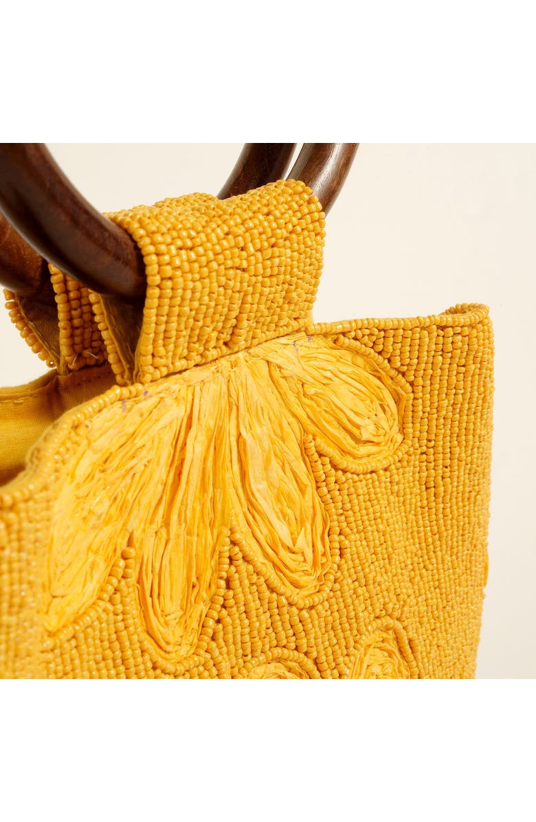 Zsa Zsa Zsu Delhi Raffia Cotton Tote Bag 11X7 In, Alternate, color, Orange