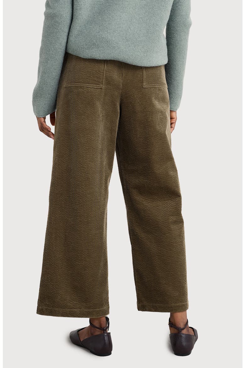 Asphodel Crop Wide Leg Corduroy Pants, Alternate, color, DARK SEAGRASS