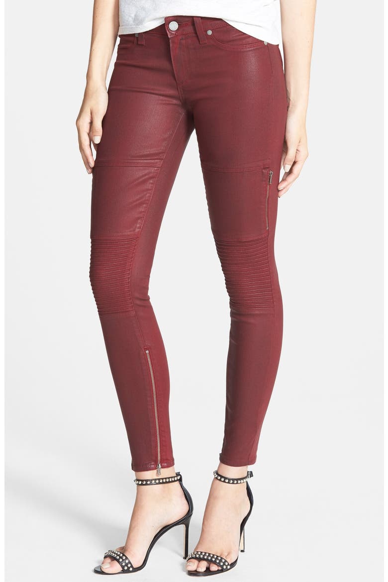 Denim 'Demi' Coated Ultra Skinny Jeans, Main, color, SHIRAZ SILK