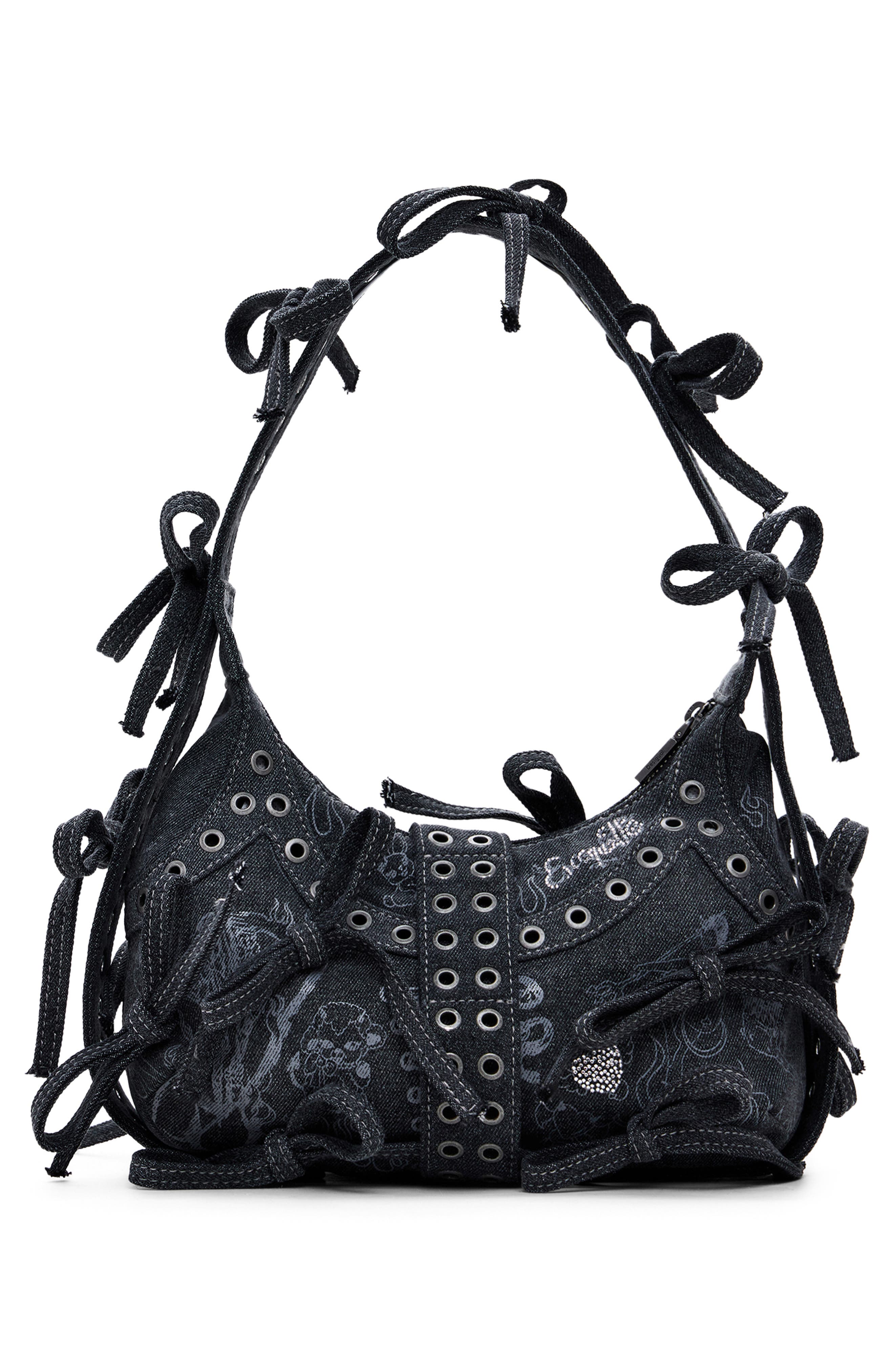 Desigual Y2K María Escoté Denim Shoulder Bag, Alternate, color, 