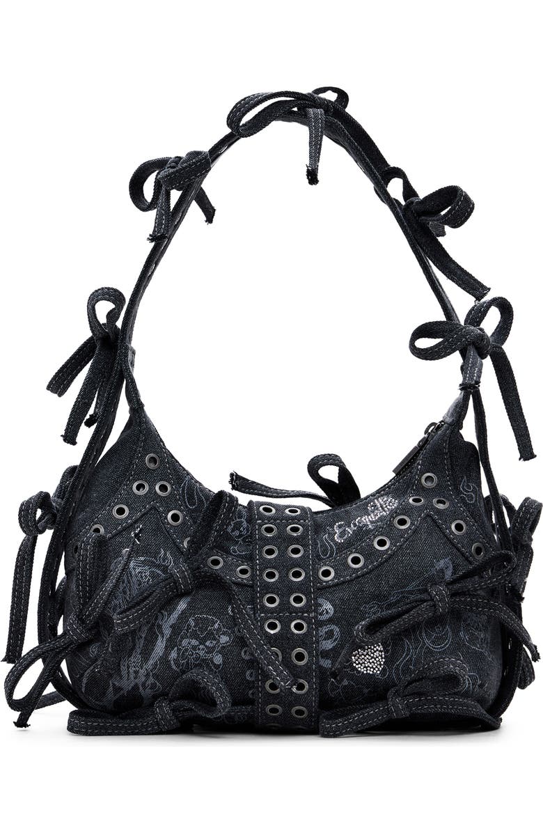 Desigual Y2K María Escoté Denim Shoulder Bag, Alternate, color,