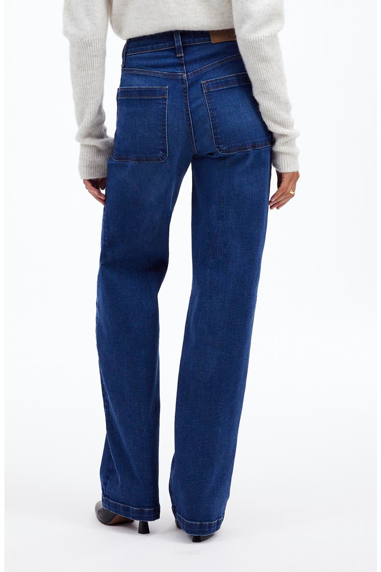 The Emmett Patch Pocket High Waist Wide Leg Jeans, Alternate, color, ALLENTOWN WASH