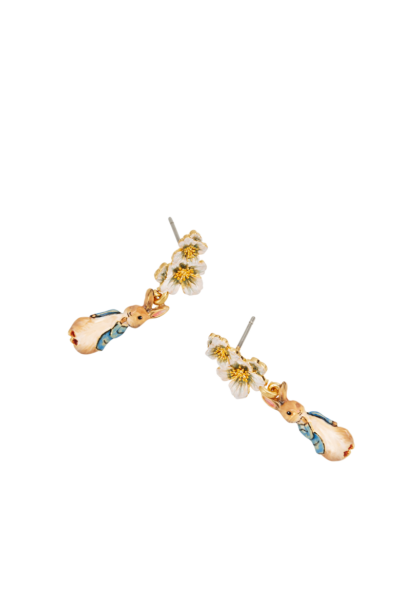 Fable England x Peter Rabbit Floral Drop Earrings, Alternate, color, Gold