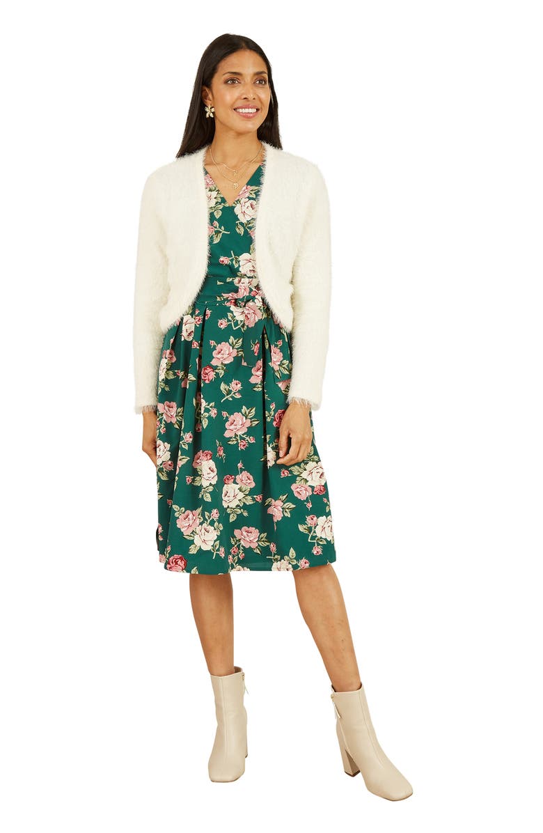 Yumi Eyelash Knit Bolero, Main, color, Ivory