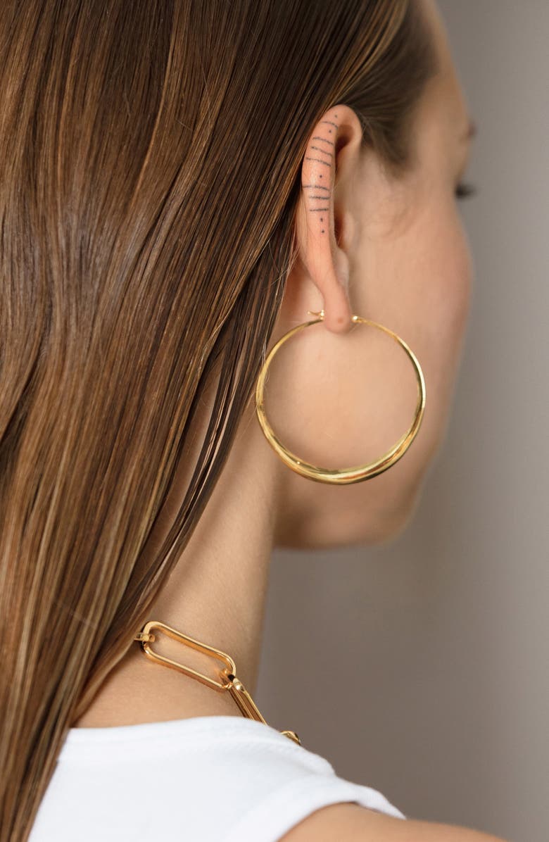 Monica Vinader Deia Hoop Earrings, Alternate, color, Yellow Gold