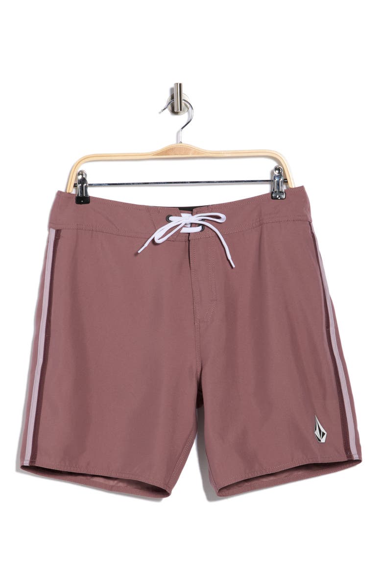 Lawton Board Shorts, Alternate, color, BORDEAUX BROWN