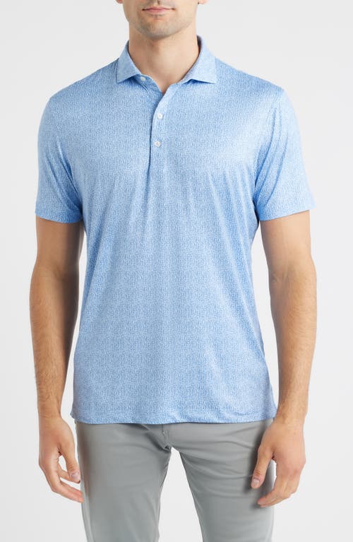 Johnnie-o Popping Tops Beverage Opener Print Featherweight Performance Polo In Blue