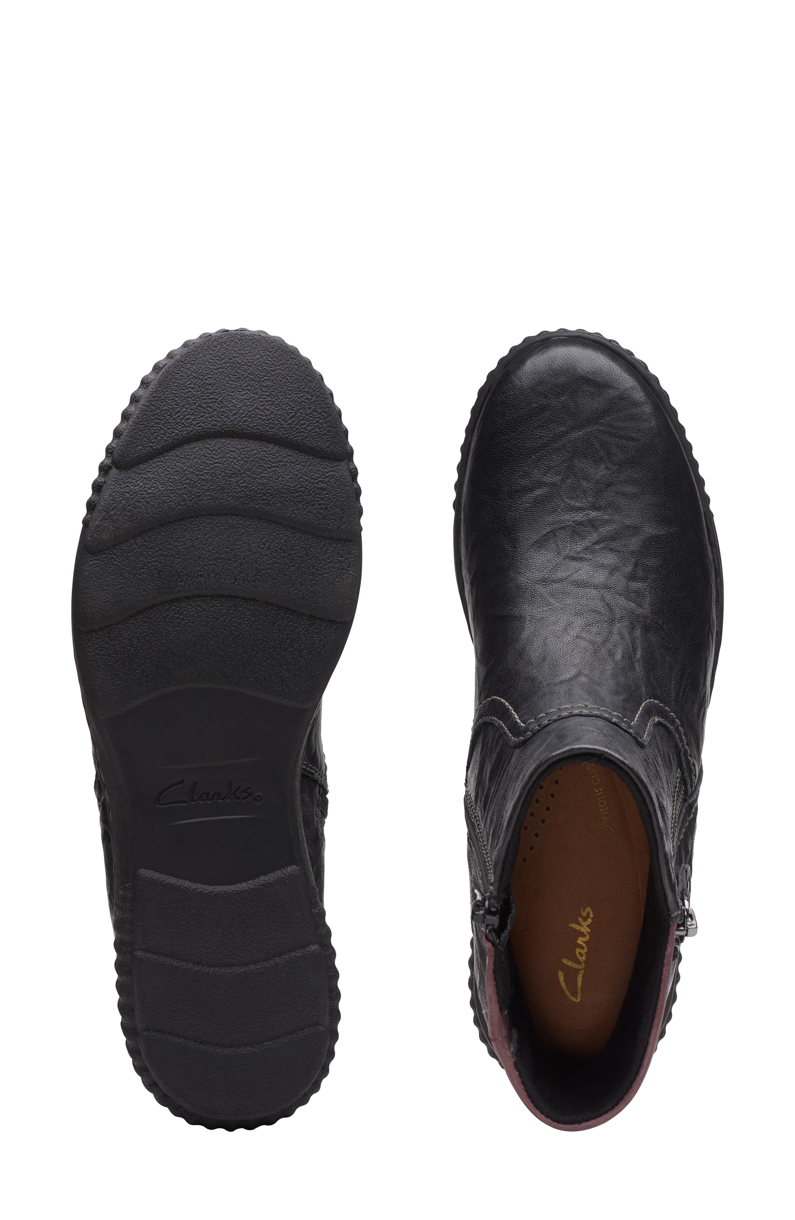 Clarks<sup>®</sup> Magnolia Haley Ankle Boot, Alternate, color, Black Leather