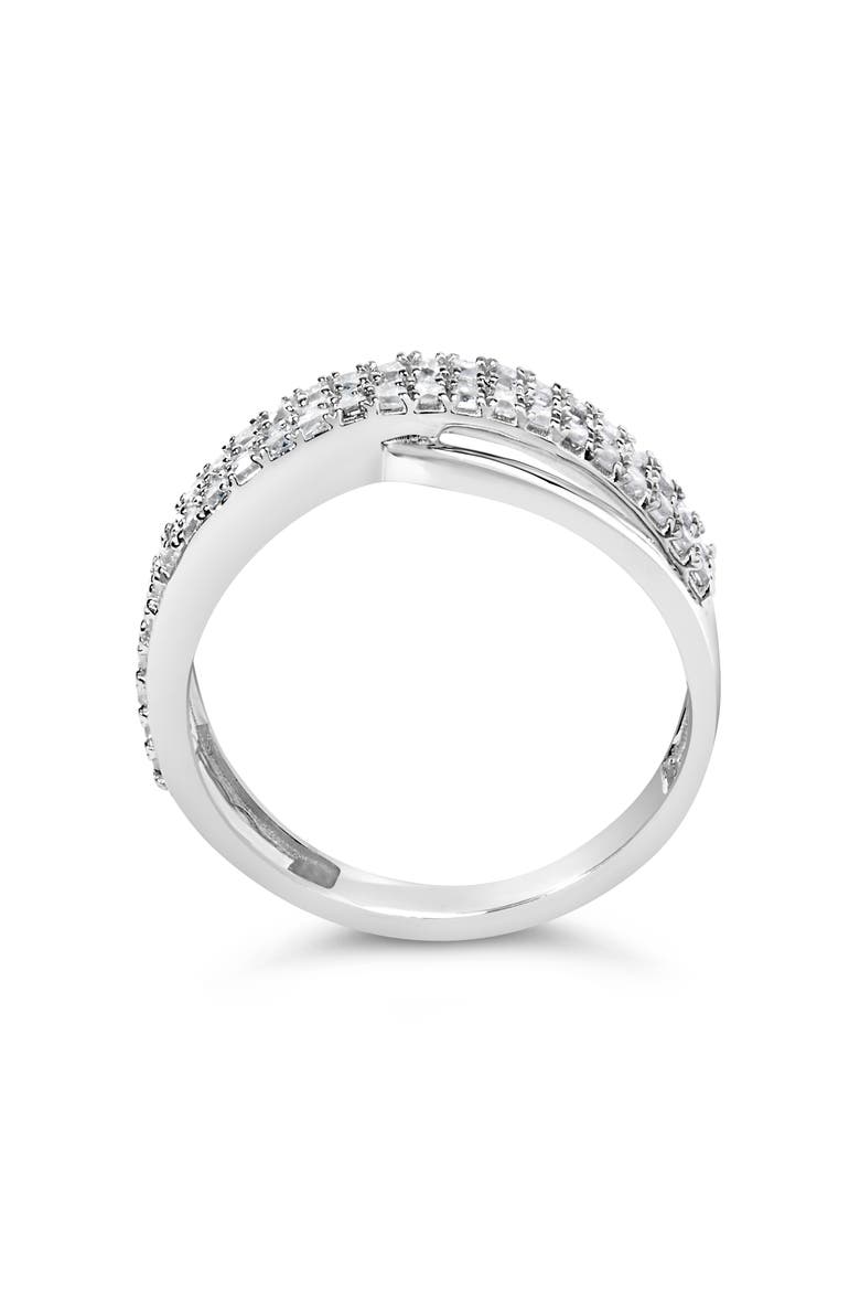 10K White Gold 1/2 Cttw Princess Diamond Split Shank Band Ring, Alternate, color, White Gold