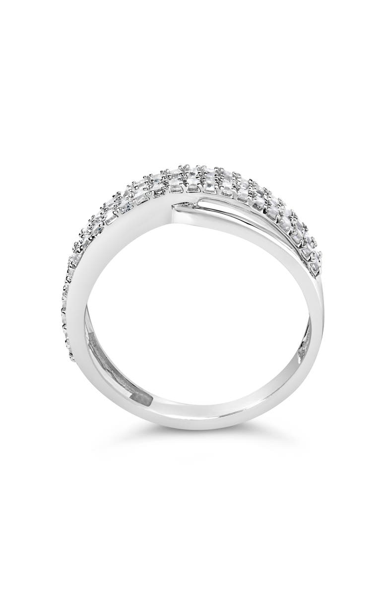 Haus of Brilliance 10K White Gold 1/2 Cttw Princess Diamond Split Shank Band Ring, Alternate, color, White Gold