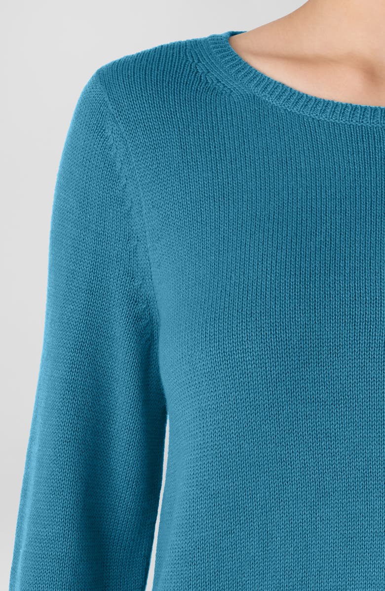 Eileen Fisher Bateau Neck Cotton Blend Sweater, Alternate, color, Dragonfly