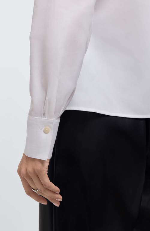 Foxcroft Shantel Ruffle Long Sleeve Top In White