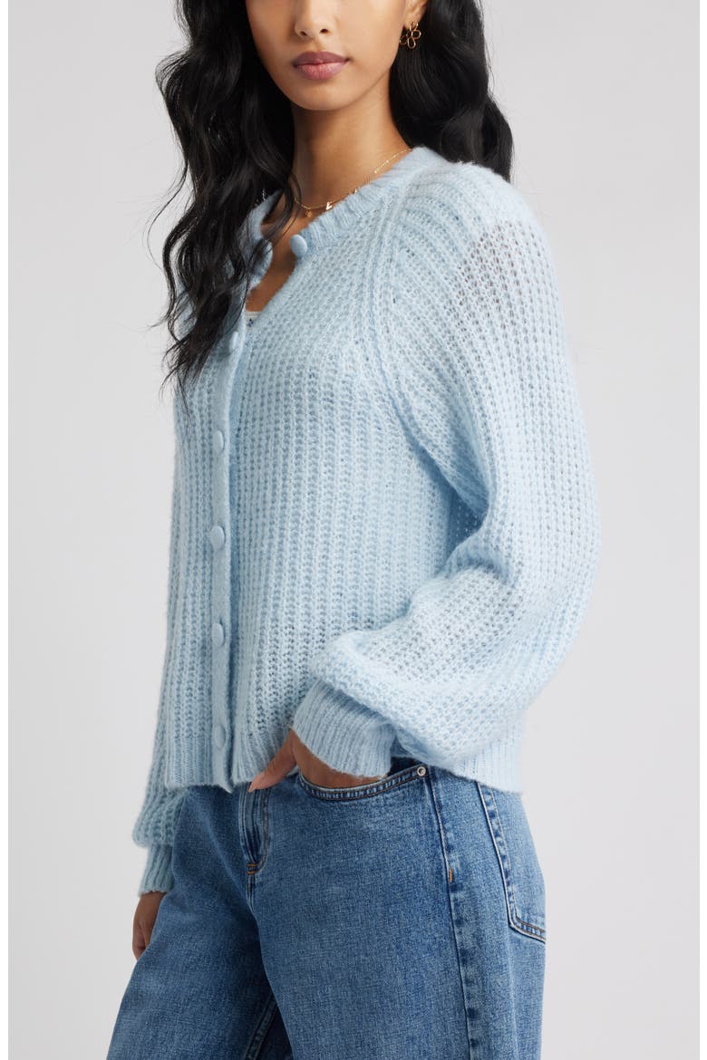 Crewneck Cardigan, Alternate, color, BLUE SKYRIDE