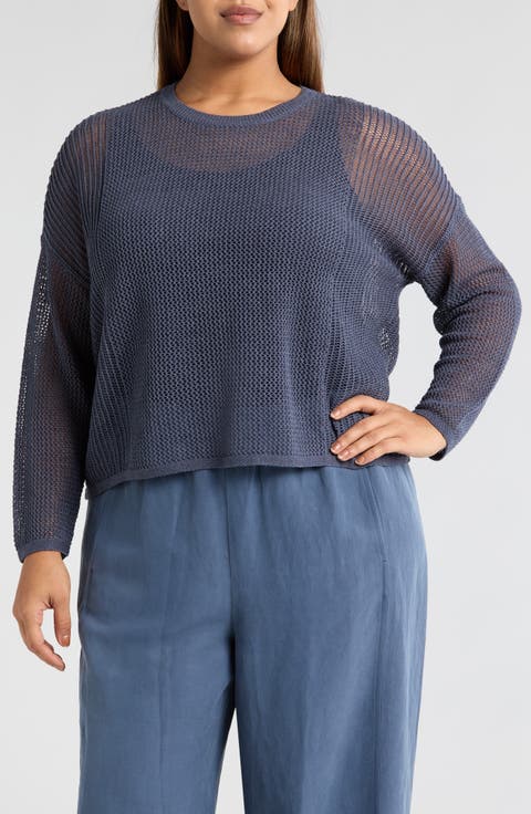 Open Stitch Sweater (Plus)
