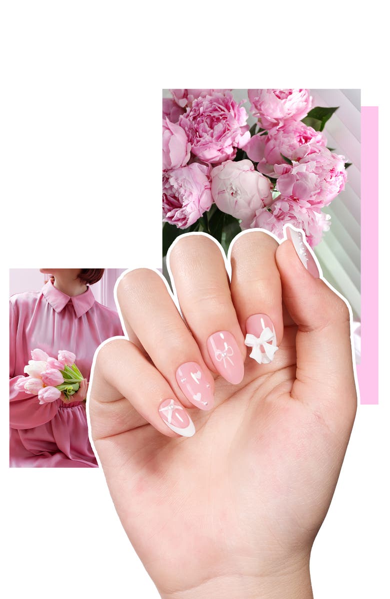 Beetles French Tip Gel Press On Nail Starter Kit Short Almond, Alternate, color, NO COLOR