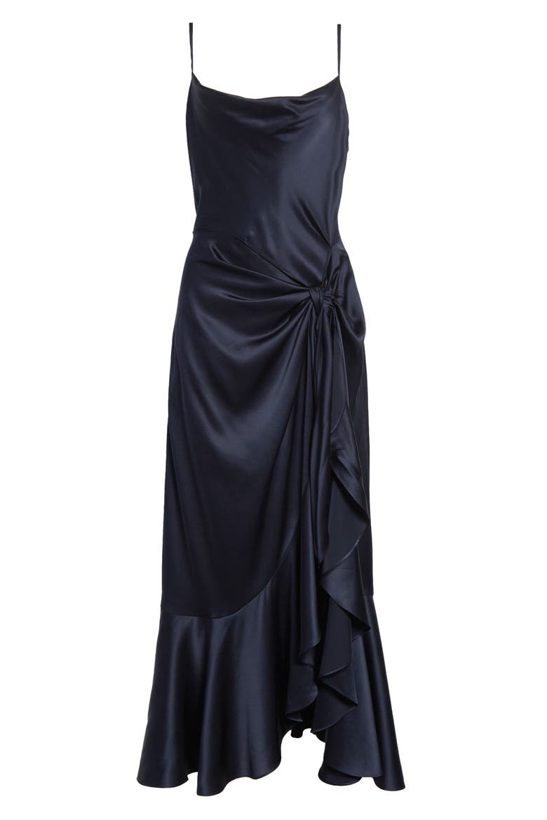 Vivienda Silk Dress, Alternate, color, NAVY