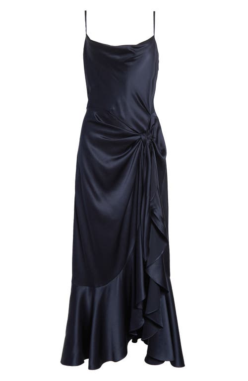 Cinq À Sept Vivienda Silk Dress In Navy