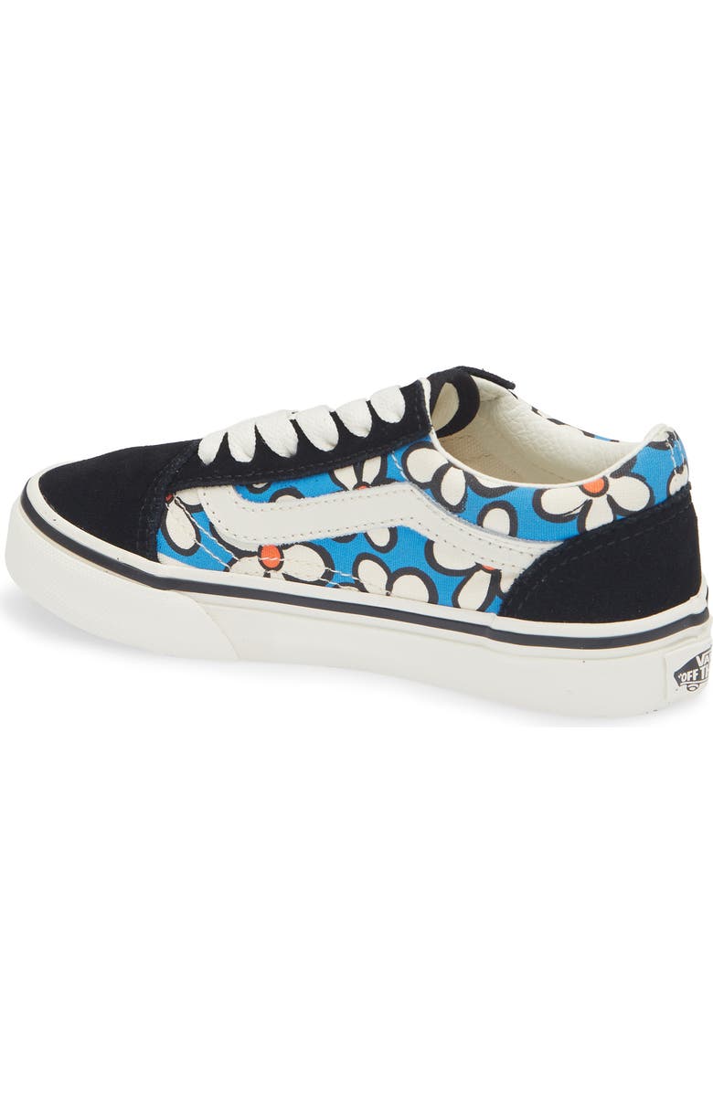 Vans Kids' Old Skool Sneaker, Alternate, color, Painted Floral Bright Azure