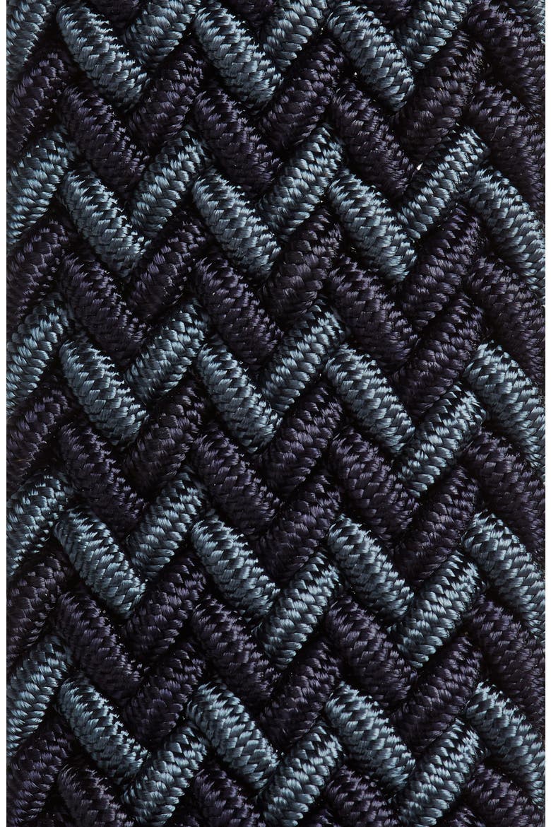 Braided Chevron Stretch Belt, Alternate, color, NAVY MULTI