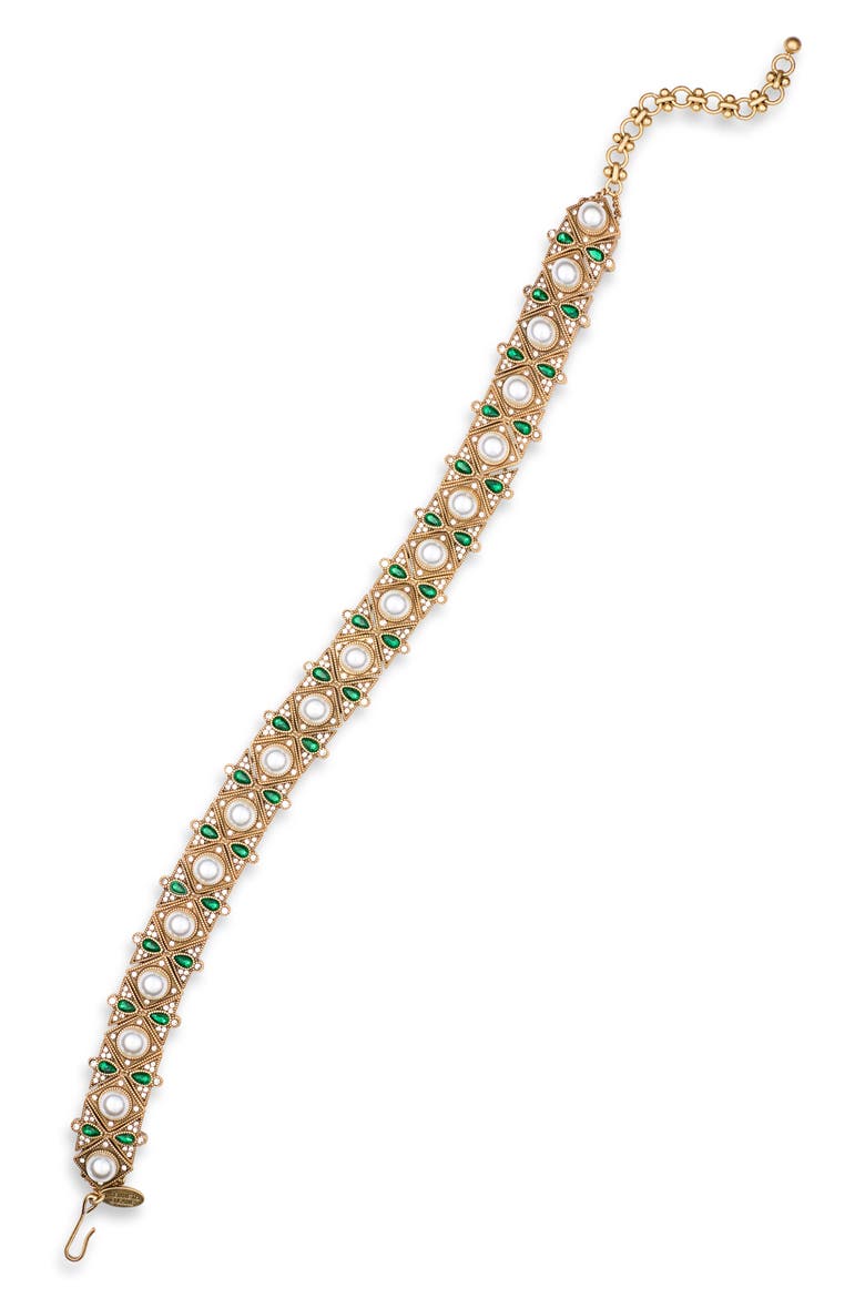 Mixed Stone Choker Necklace, Main, color, GOLD