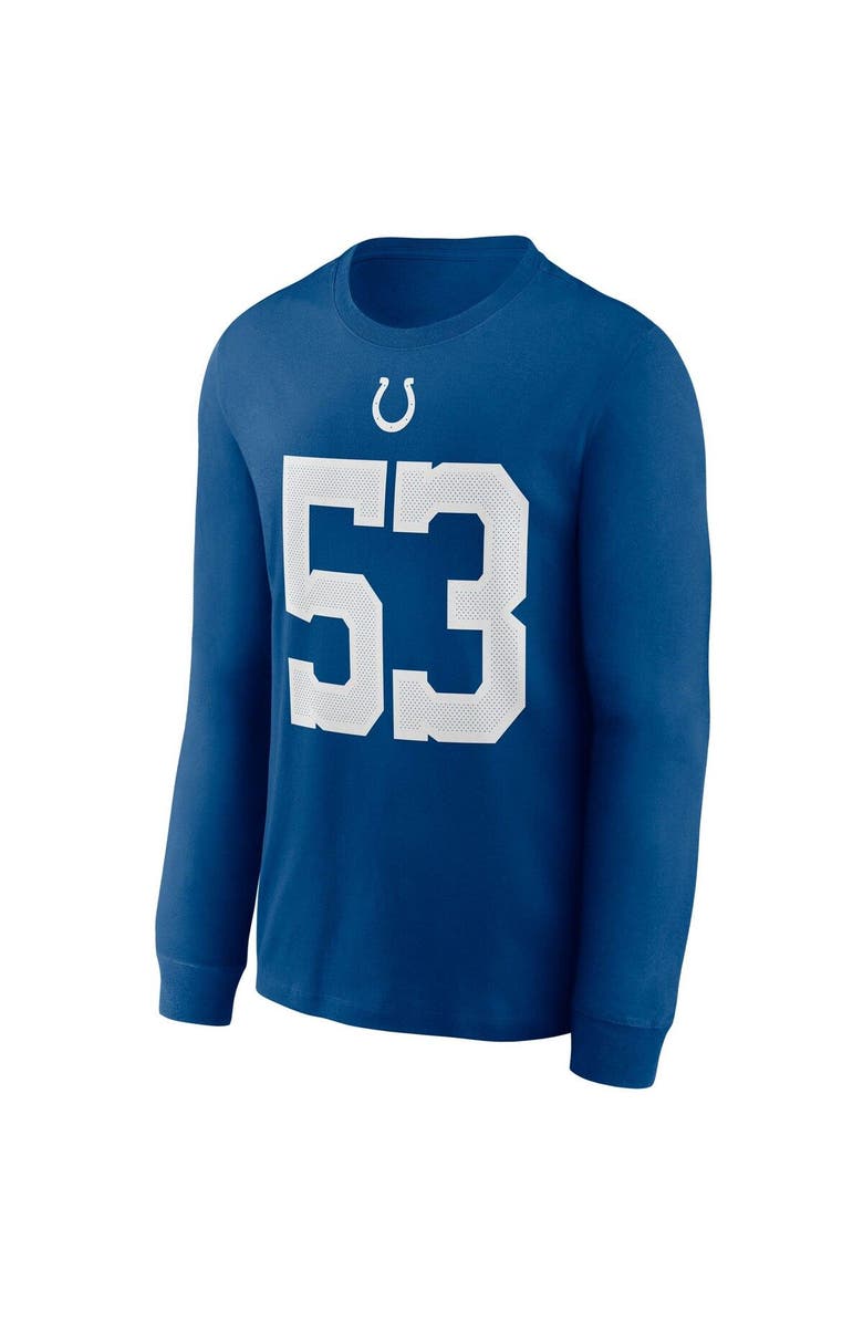 Nike Men's Nike Shaquille Leonard Royal Indianapolis Colts Player Name & Number Long Sleeve T-Shirt, Alternate, color,