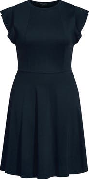 City Chic Frill Sleeve Dress