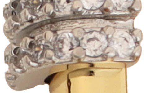 Panacea Crystal Square Hoop Earrings In Gold