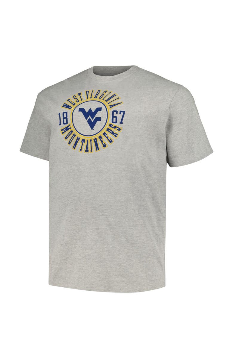 Champion Men's Champion Heather Gray West Virginia Mountaineers Big & Tall Circle Logo T-Shirt, Alternate, color, 