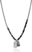 John Hardy Heishi Tag Necklace Sterling Silver