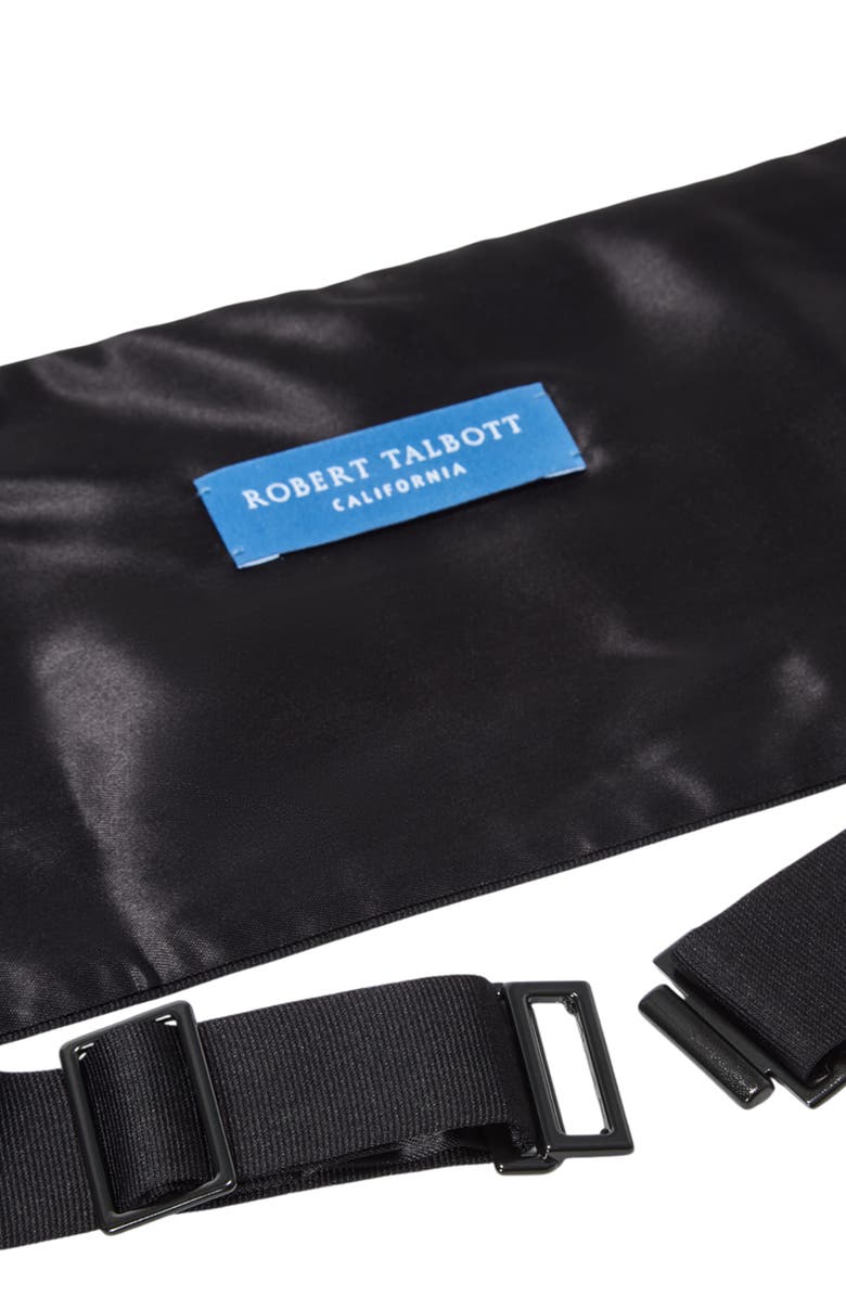 Robert Talbott Baldwin Grosgrain Cummerbund, Alternate, color, Black