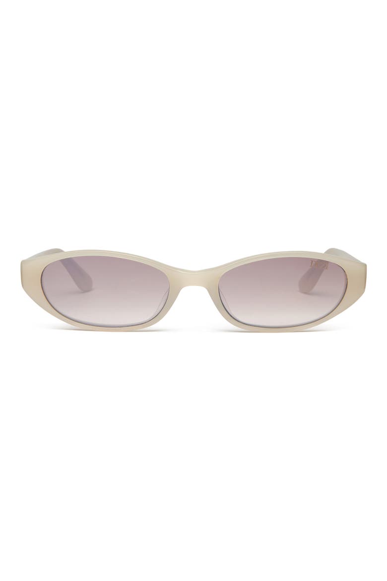 Gisele Oval Sunglasses, Main, color, CREAM / LIGHT BROWN FADED