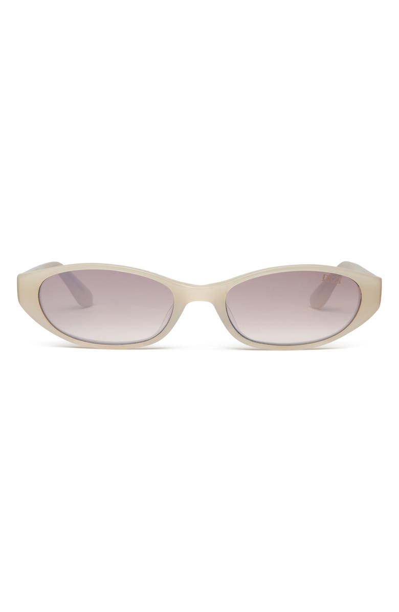 DEZI Gisele Oval Sunglasses, Main, color, Cream / Light Brown Faded
