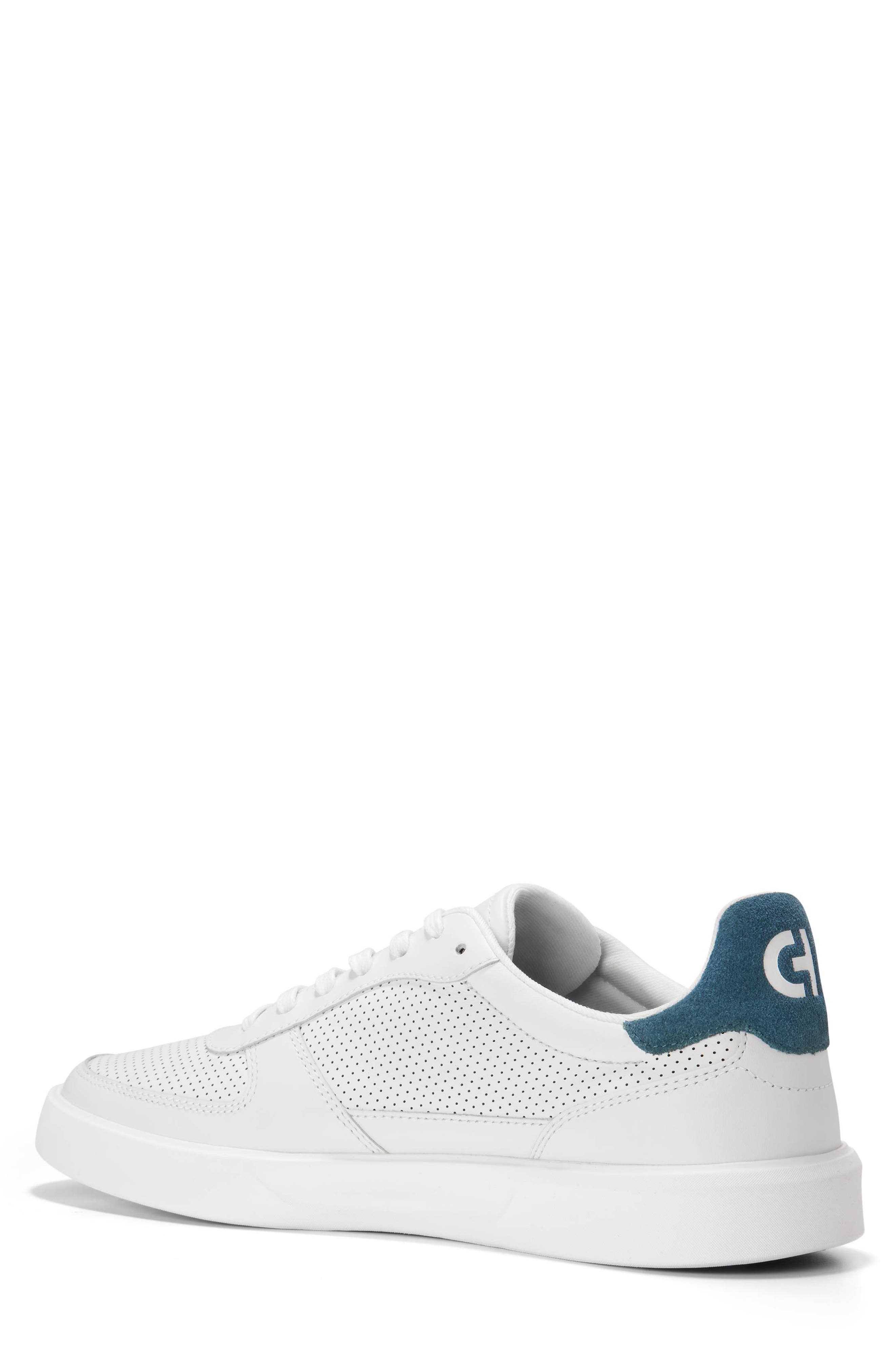 Cole Haan Grand Crosscourt Daily Court Sneaker, Alternate, color, Optic White / Indian Teal