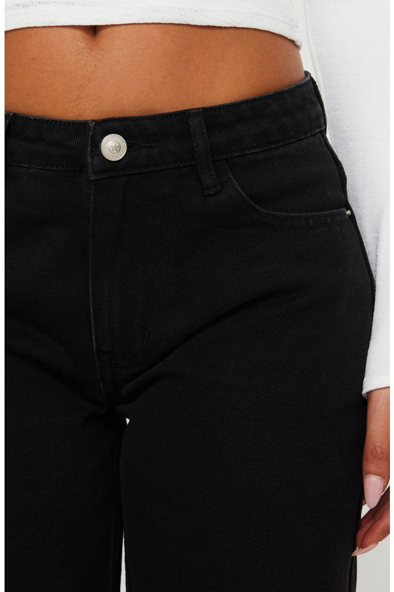Maryanne Mid Rise Relaxed Fit Jeans, Alternate, color, BLACK