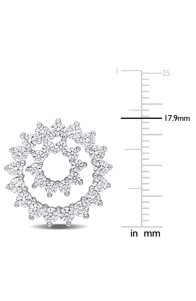 Julianna B. Moissanite Floral Earrings Sterling Silver, Alternate, color, Sterling Silver