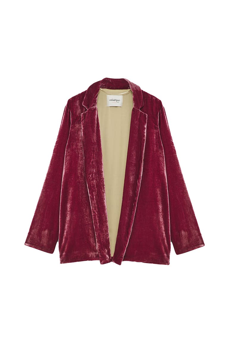 ottod'Ame Velvet Blazer, Alternate, color, Pink