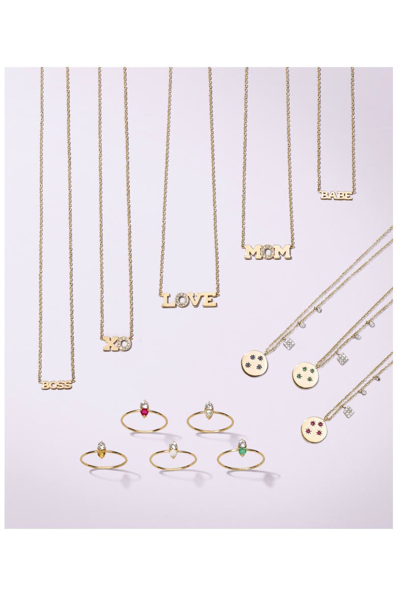 Itty Bitty Typographical Pendant Necklace, Alternate, color, YELLOW GOLD