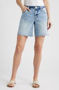 CITY BLUES Dover Relaxed Mid Thigh Denim Shorts