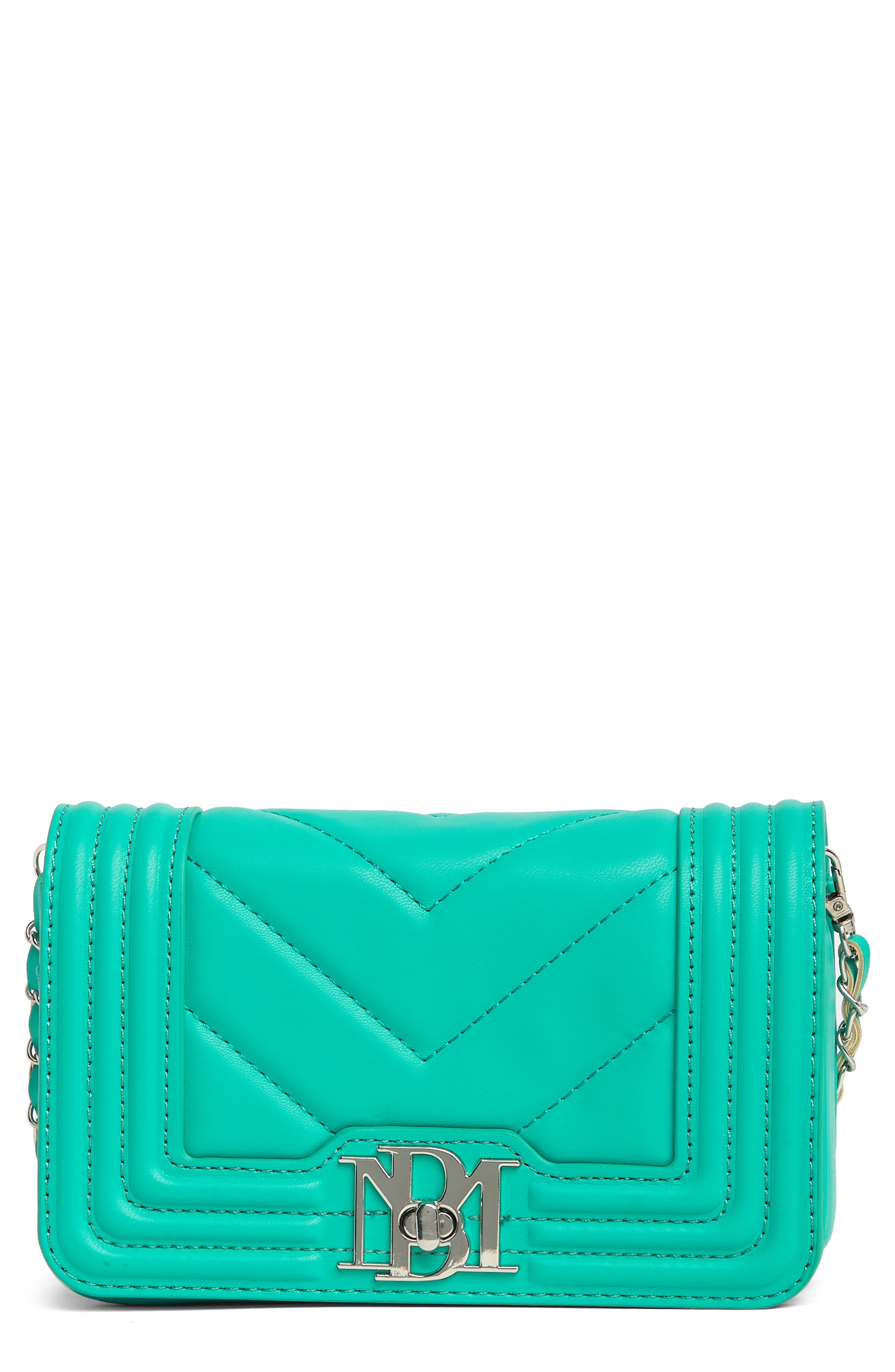 Badgley Mischka Collection Small Chevron Quilted Crossbody Bag