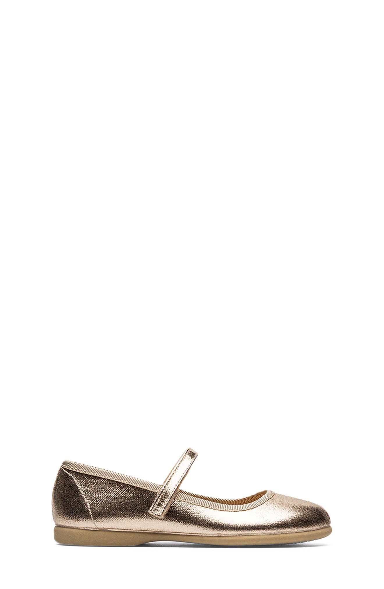 Mila Mary Jane Flat, Alternate, color, GOLD