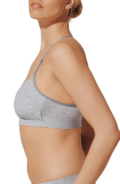 Thirdlove Seamless Cloud Cotton Wireless Bralette In Gray
