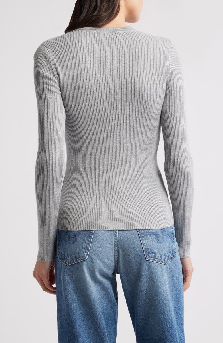 Treasure & Bond Crewneck Cotton Blend Rib Sweater, Alternate, color, 