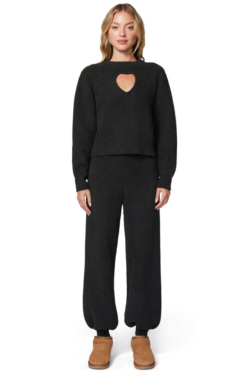 Florence by Mills Sweet & Snug Sweater Joggers, Alternate, color, Black