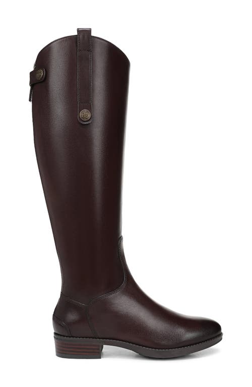 Sam Edelman Penny Tall Leather Riding Boot In Burgundy