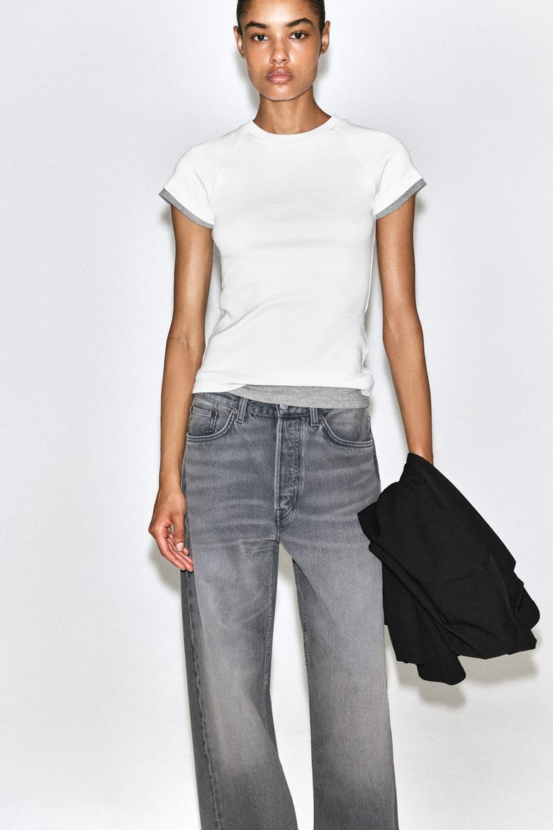 Facade Straight-Leg Jeans, Alternate, color, FADED BLACK