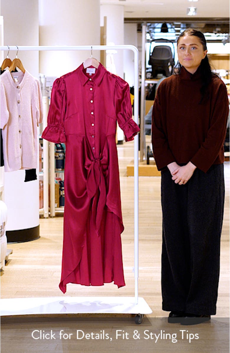 Fabbie Silk Cocktail Shirtdress, sales video thumbnail